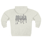 muala® "drippy grey double cheese" zip hoodie