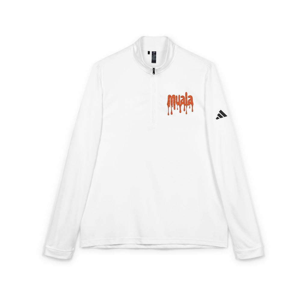 muala® x adidas® collaboration "cheese performance" quarter-zip recycled +UPF 50+ pullover