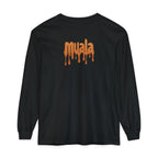 muala® "drippy logo" long sleeve tee 100% ring-spun cotton