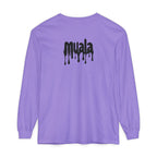 muala® "drippy logo" long sleeve tee 100% ring-spun cotton