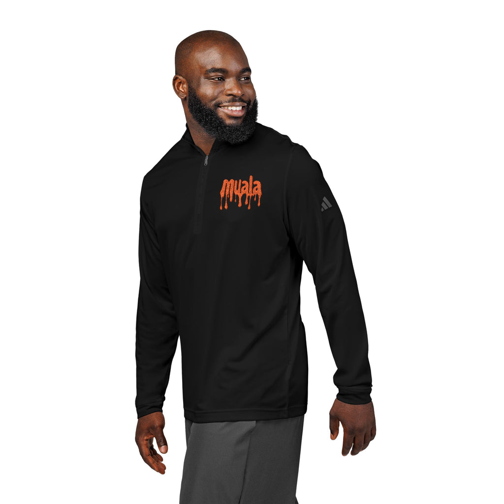 muala® x adidas® collaboration "cheese performance" quarter-zip recycled +UPF 50+ pullover