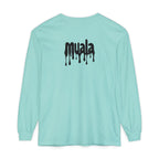 muala® "drippy logo" long sleeve tee 100% ring-spun cotton