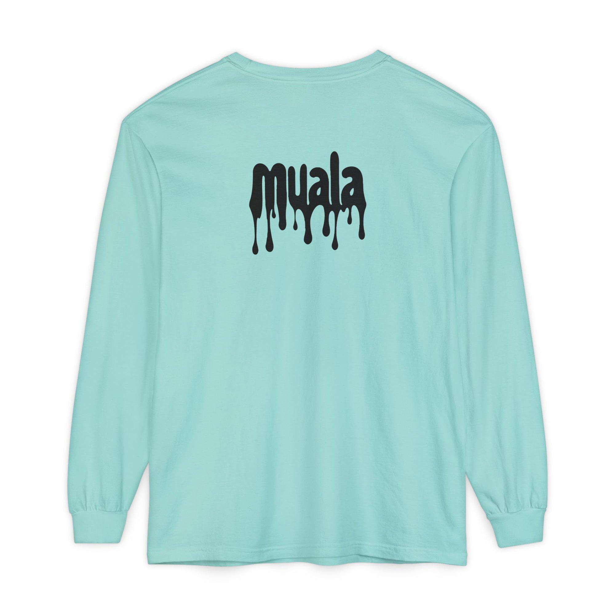 muala® "drippy logo" long sleeve tee 100% ring-spun cotton