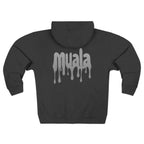 muala® "drippy grey double cheese" zip hoodie
