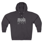 muala® "drippy grey double cheese" zip hoodie