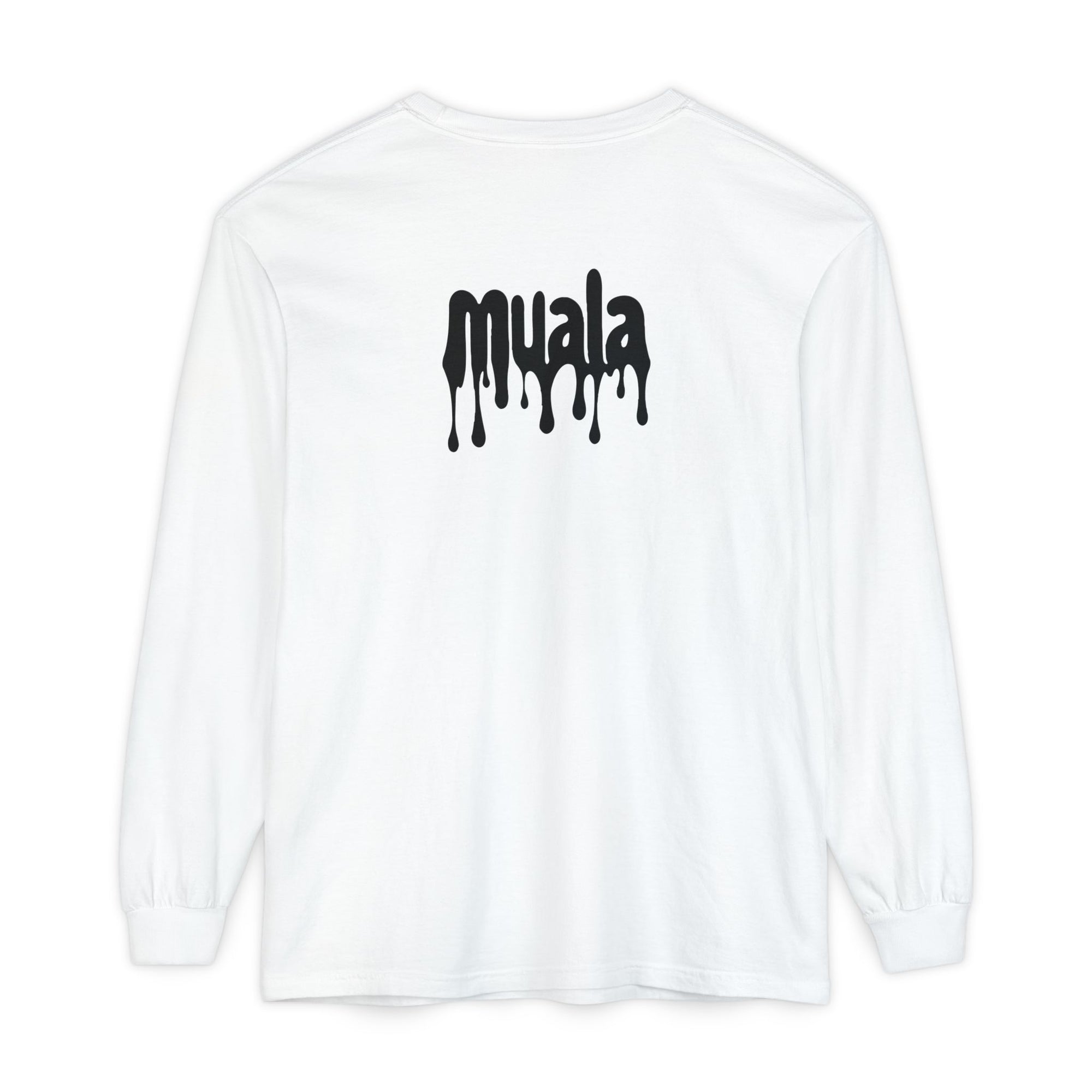 muala® "drippy logo" long sleeve tee 100% ring-spun cotton