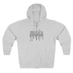 muala® "drippy grey double cheese" zip hoodie