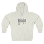 muala® "drippy grey double cheese" zip hoodie