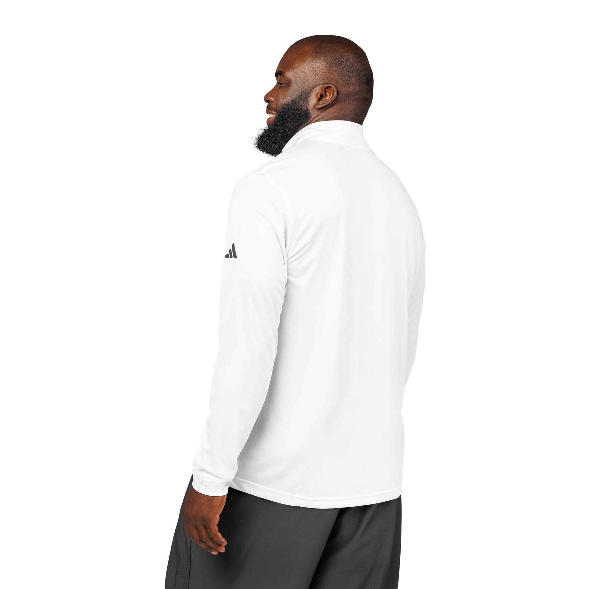 muala® x adidas® collaboration "cheese performance" quarter-zip recycled +UPF 50+ pullover