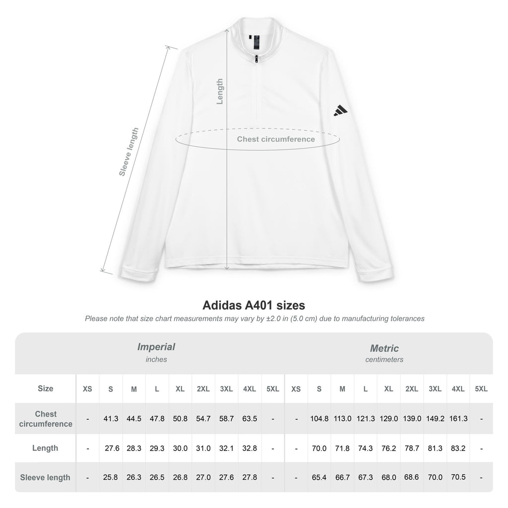 muala® x adidas® collaboration "cheese performance" quarter-zip recycled +UPF 50+ pullover