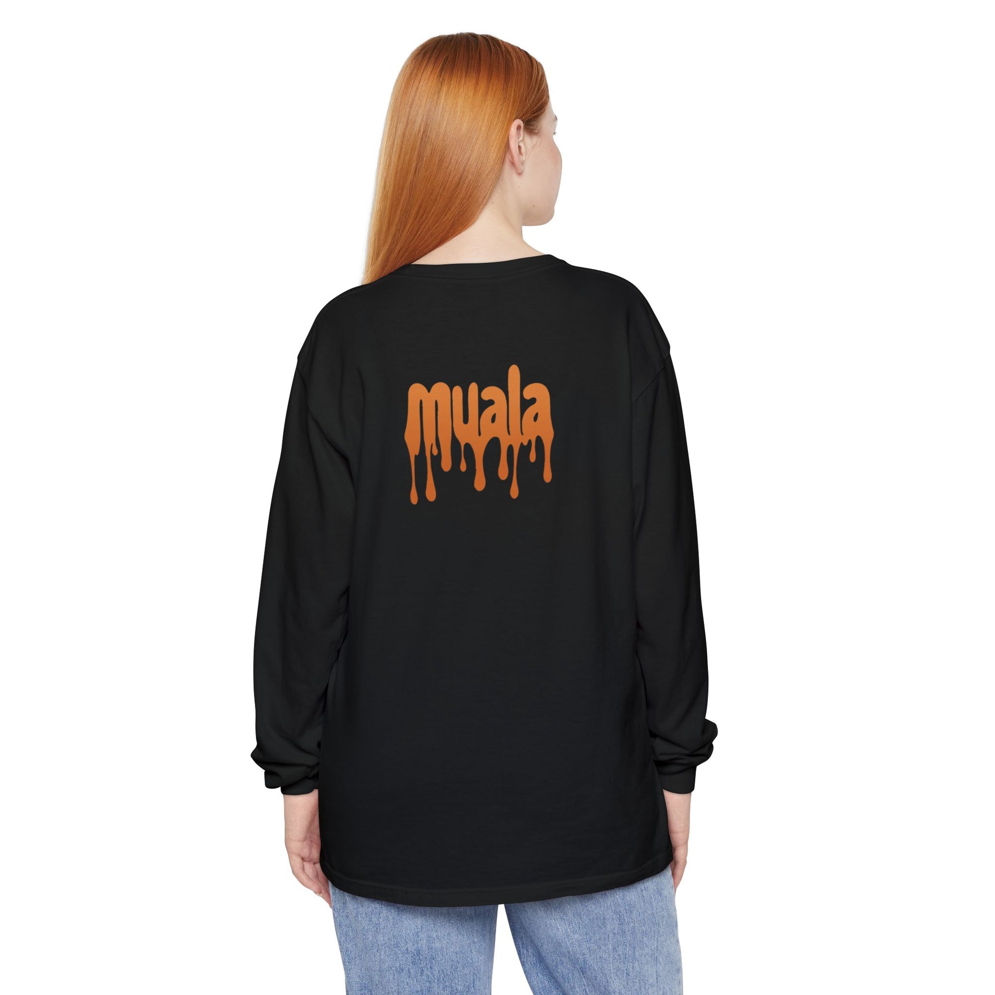 muala® "drippy logo" long sleeve tee 100% ring-spun cotton