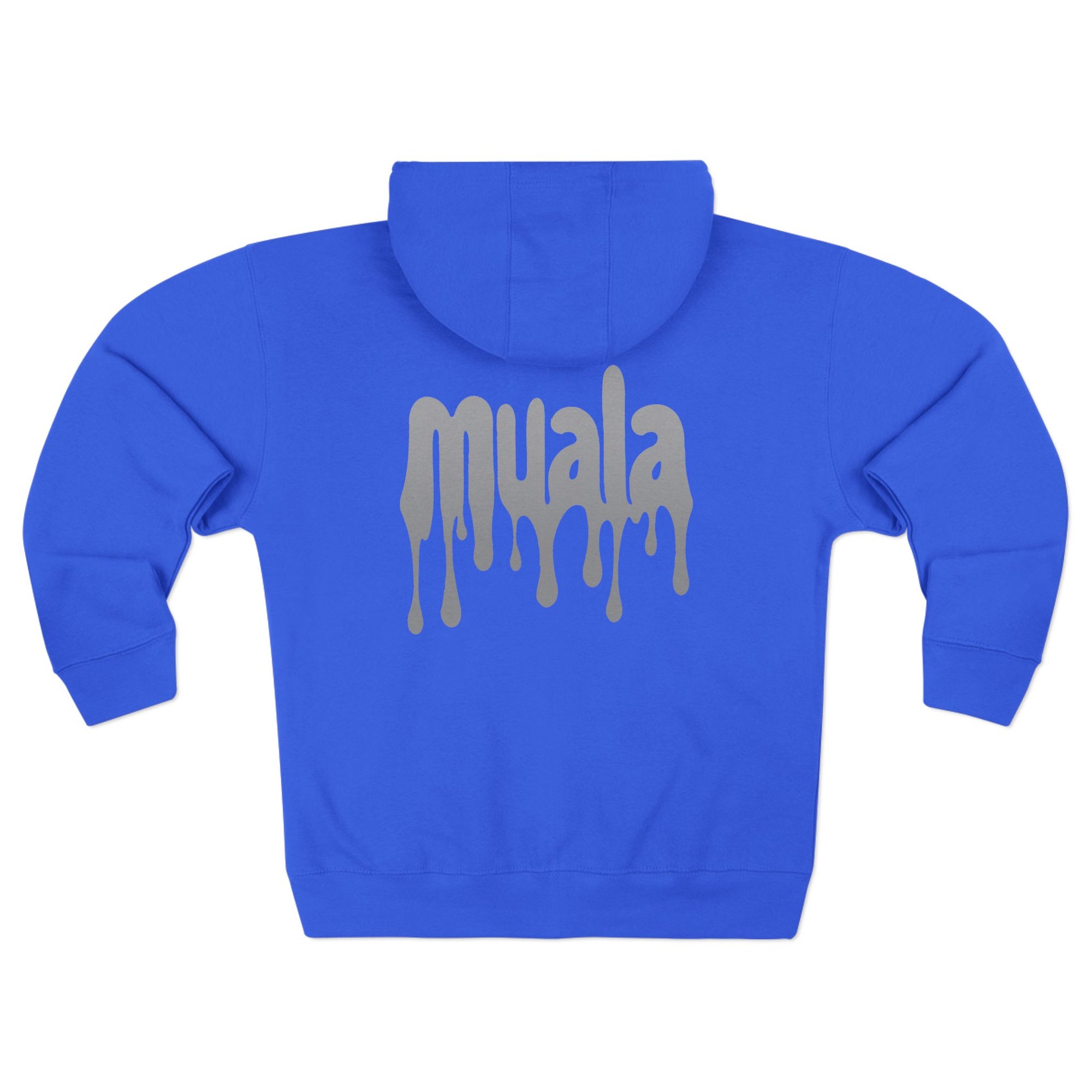 muala® "drippy grey double cheese" zip hoodie