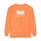 muala® "drippy logo" long sleeve tee 100% ring-spun cotton