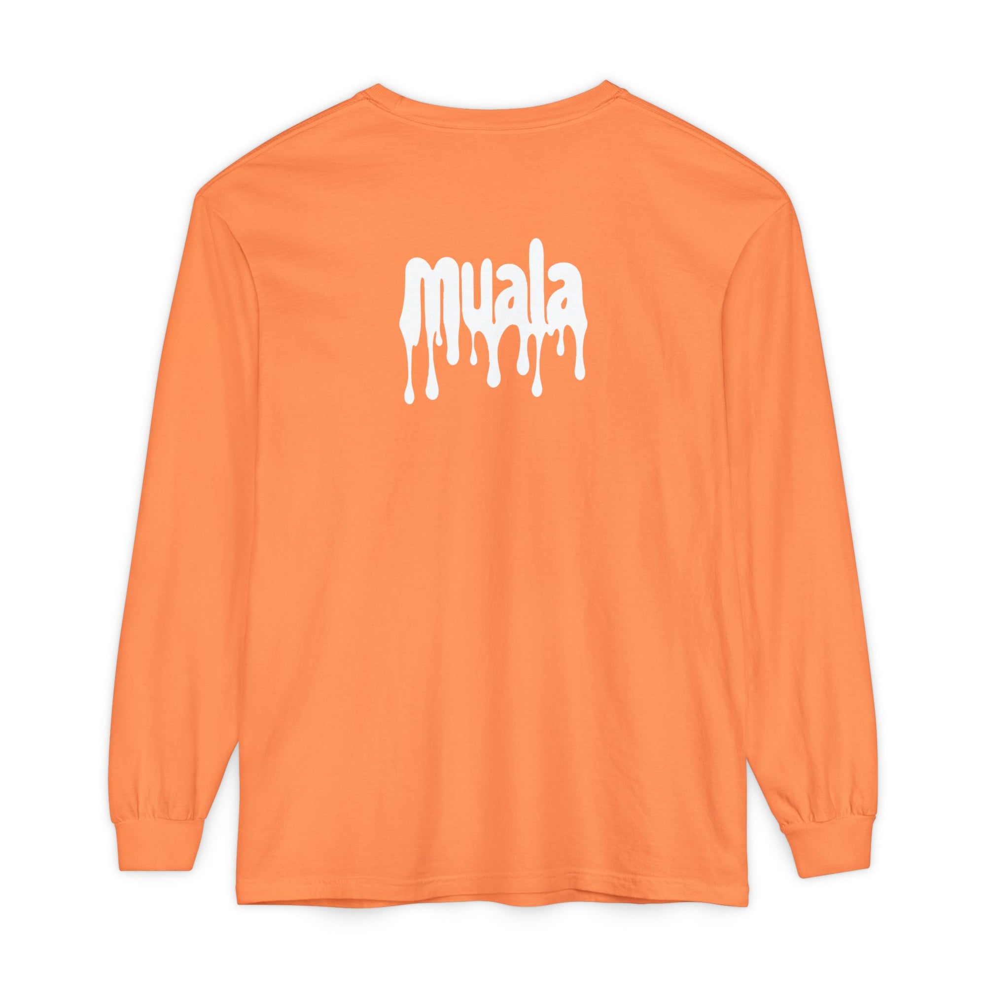 muala® "drippy logo" long sleeve tee 100% ring-spun cotton