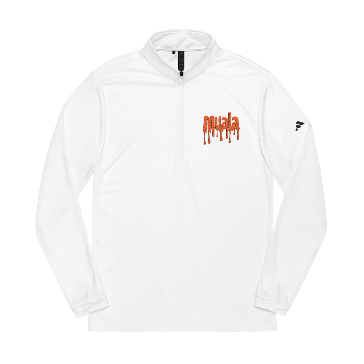 muala® x adidas® collaboration "cheese performance" quarter-zip recycled +UPF 50+ pullover