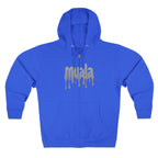 muala® "drippy grey double cheese" zip hoodie