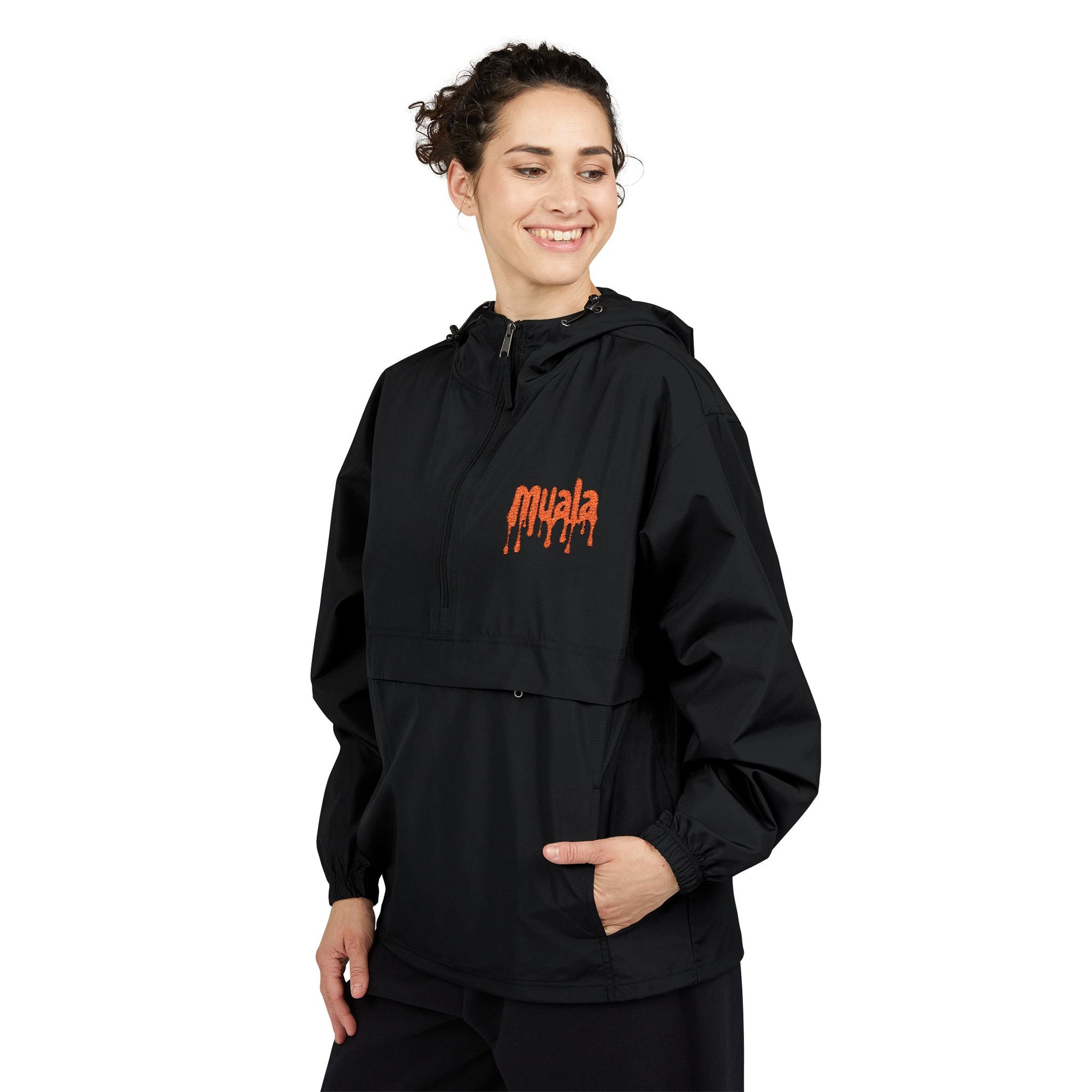 muala® x champion® collaboration "flow shield" packable anorak