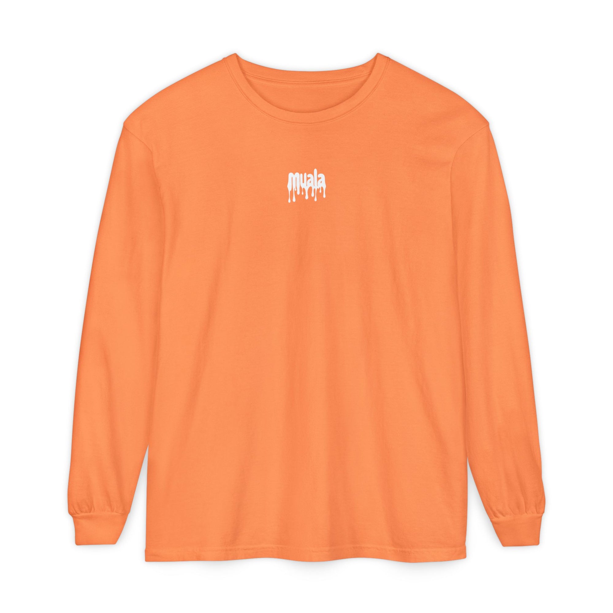 muala® "drippy logo" long sleeve tee 100% ring-spun cotton