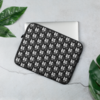 Muala® Tech Wrap laptop sleeve in black and white Pattern Vol.1 design with neoprene protection on laptop surface